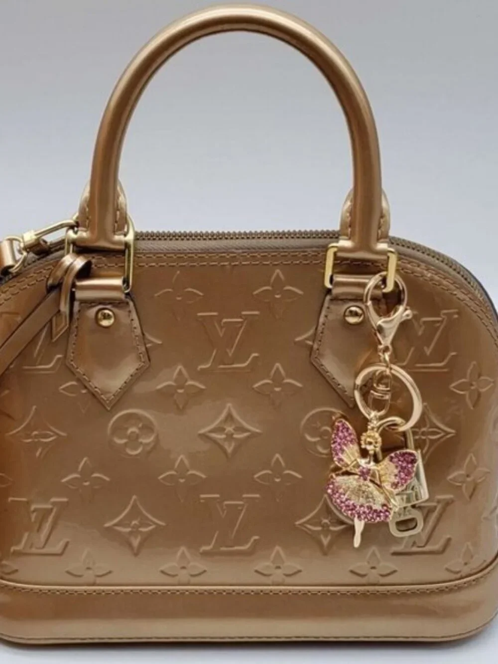 Authentic Louis Vuitton Padlock Gold 🔒 Key Set + Unbranded Fairy Keychain Charm